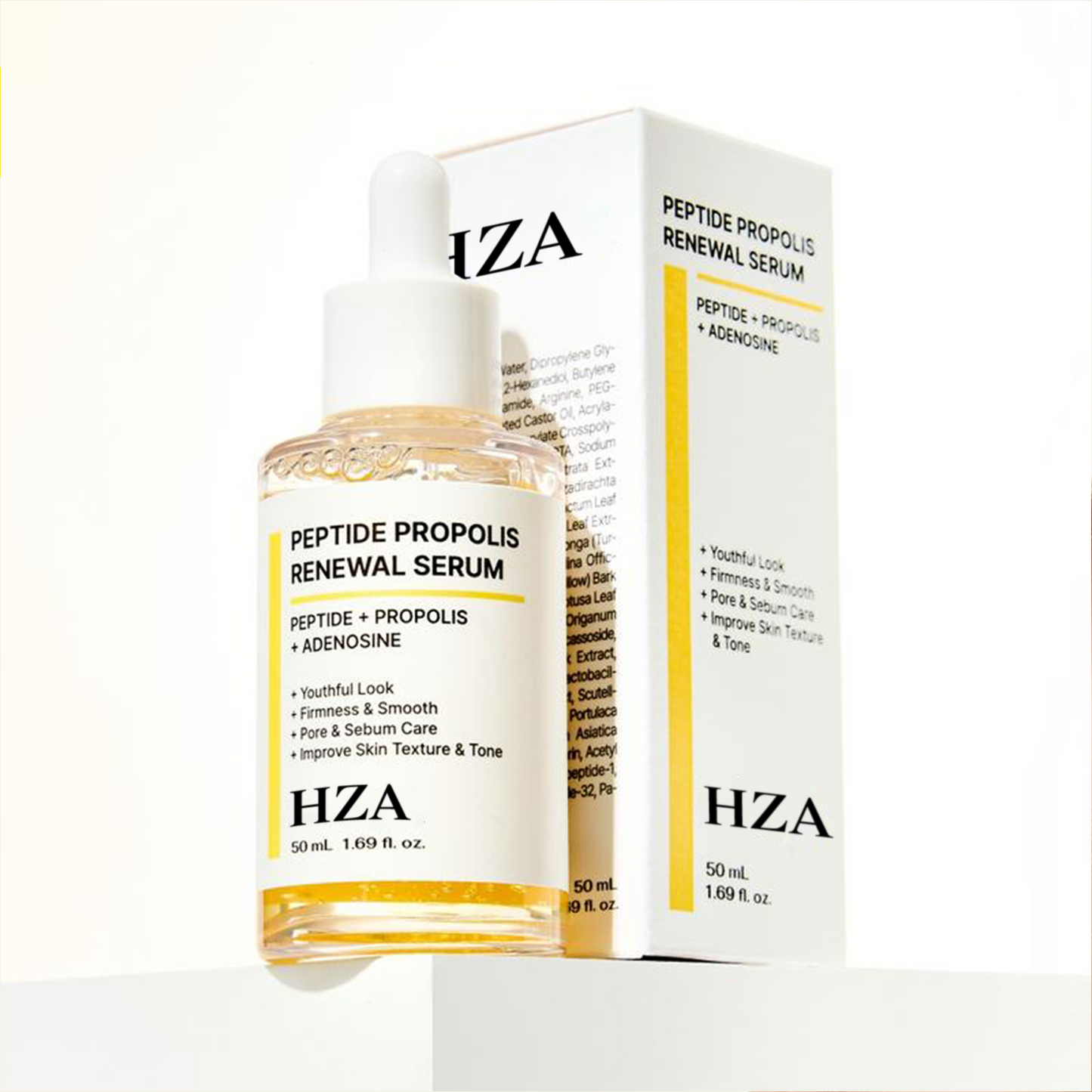 HZA Peptide Propolis Renewal Serum Wrinkles Fine Lines Aging Skin Daily Radiant