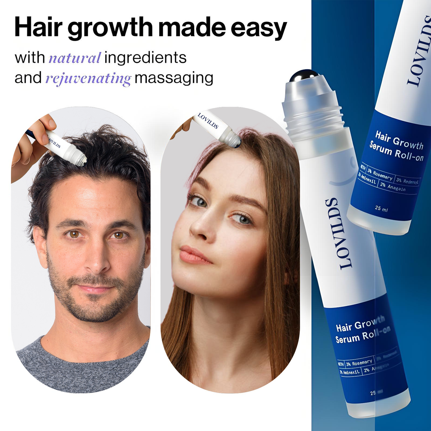 LOVILDS Advanced Hair Growth Roll-On Serum