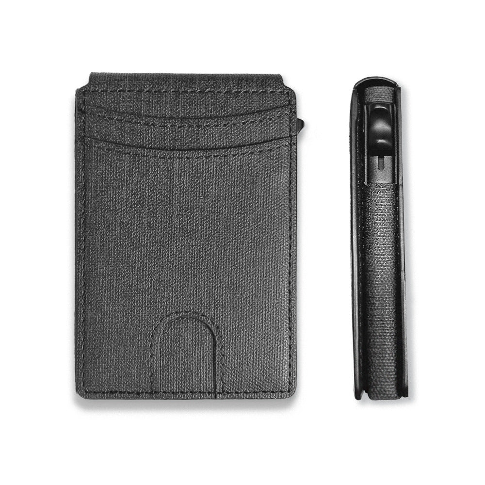 Men's Business Wallet Credit Card Holder Pop Up Smart RFID Blocking Slim Leather